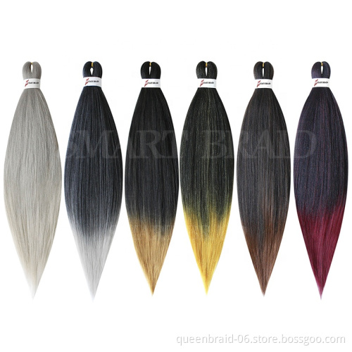 Pre-Stretched Braiding Hair Extensions Black 24 inch Synthetic Crochet Braids Natural Easy Braid Crochet Hair